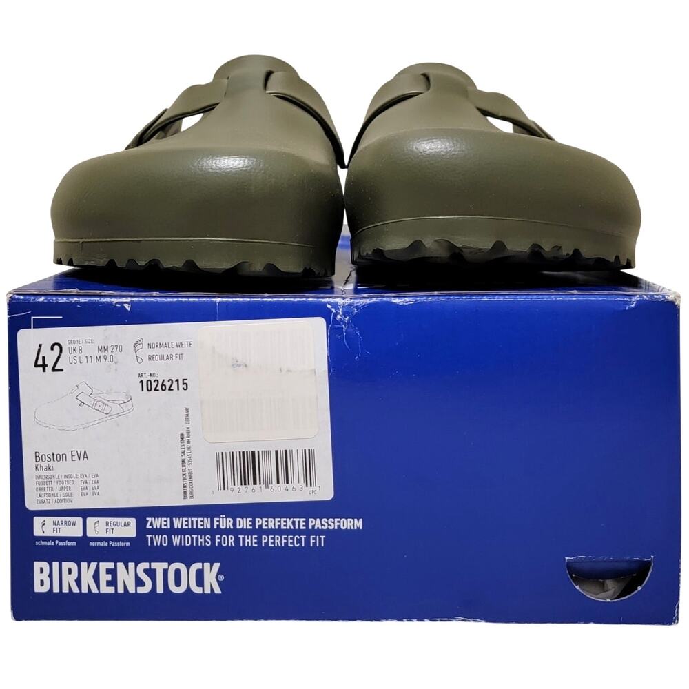 Birkenstock Men Boston EVA Slip On Comfort Clogs Size US 9 Khaki Green - Picture 6 of 6
